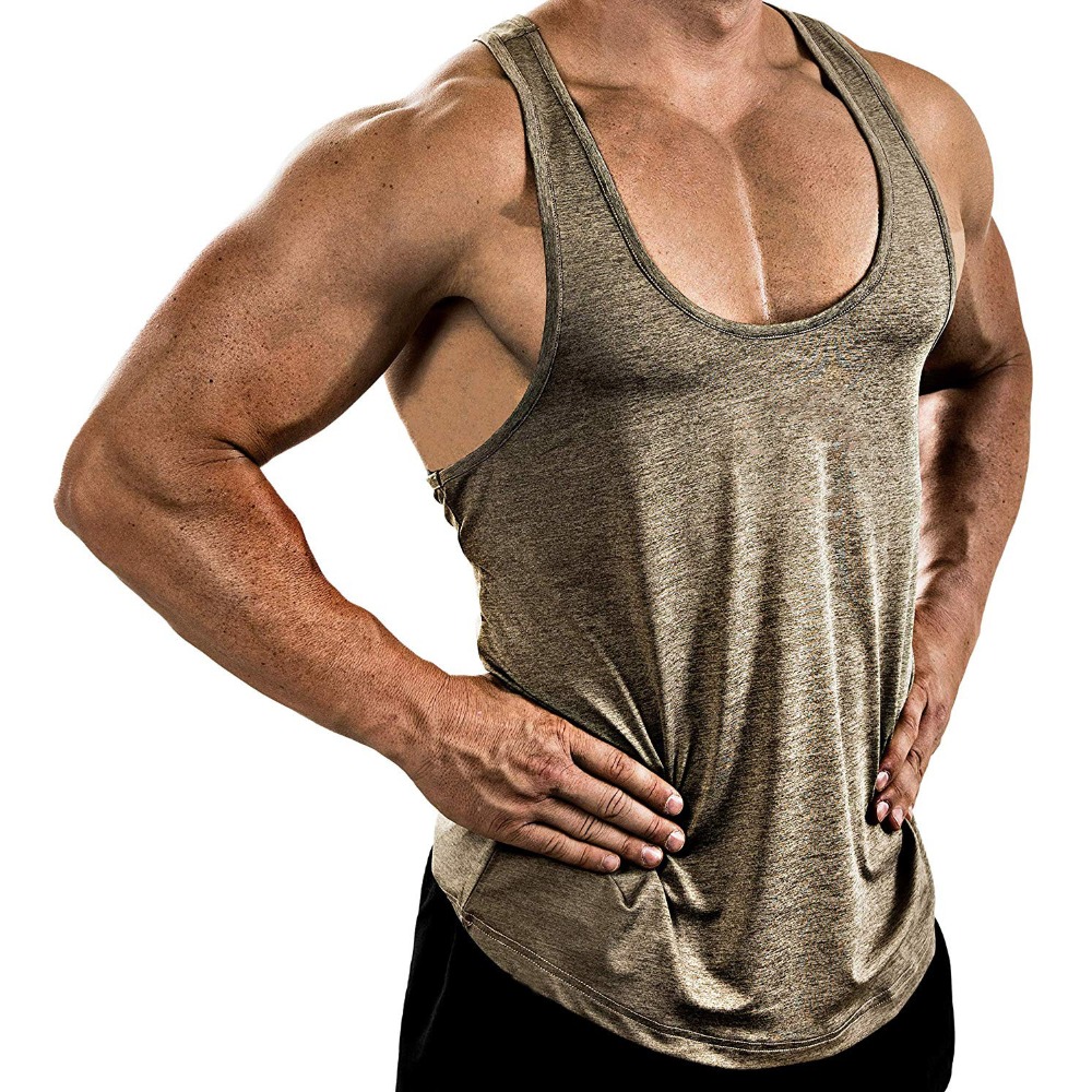 Tank Top Muscle - Men's Fitness Solid Color V-Neck Sleeveless