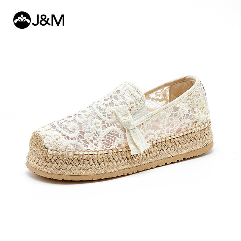 Espadrille Slip On - Joy&Mario Platform Women Loafers Fisherman Shoes