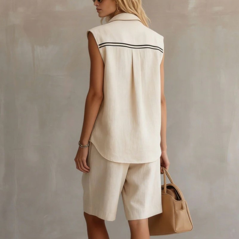 Summer Fashion Solid Linen Ble - огляд і ціна Shirt Camp Collar