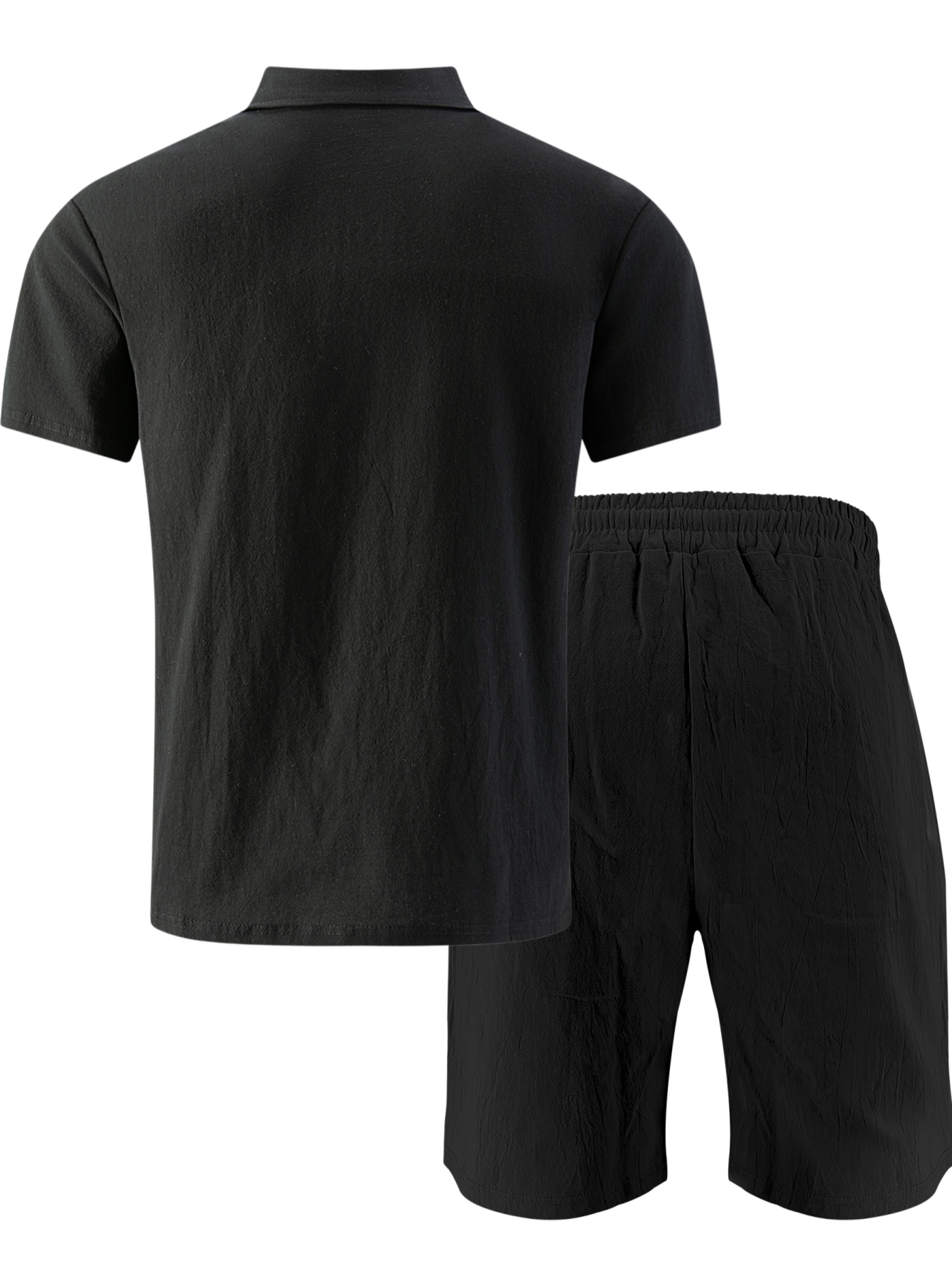 Men's Textured Linen Polo Shor - огляд і ціна Short Linen Drawstring