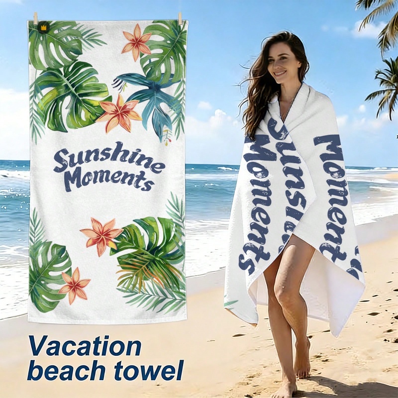 Boho Floral Conch Palm Leaf Pr - огляд і ціна Beach Towel Large