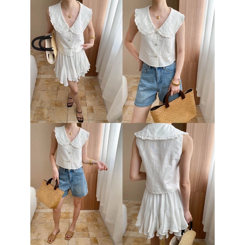 2025 Linen Cotton Sweet and Ge - огляд і ціна Shirt Camp Collar