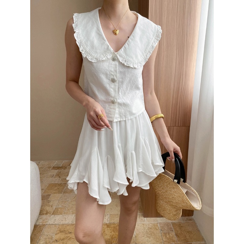 2025 Linen Cotton Sweet and Ge - огляд і ціна Shirt Camp Collar