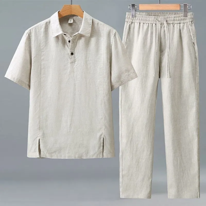 Men Plus Size Summer Linen Two - огляд і ціна Short Linen Drawstring